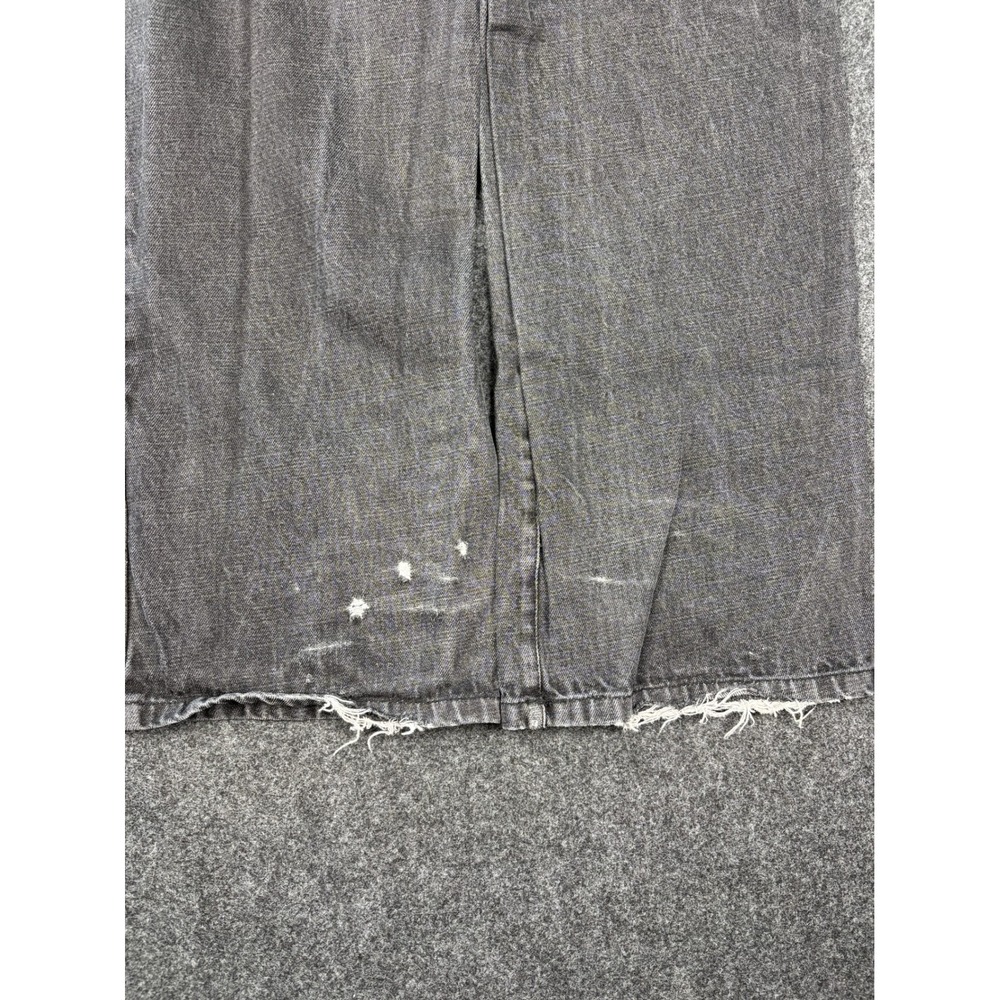 Rocawear Womens Baggy Wide Leg Jeans Size 16 Black Distressed Y2K Embroidered - Picture 4 of 13